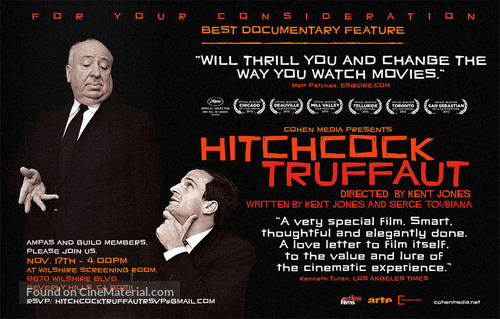 Hitchcock/Truffaut - For your consideration movie poster