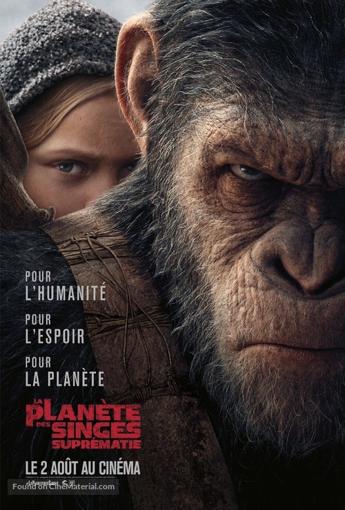 War for the Planet of the Apes - French Movie Poster