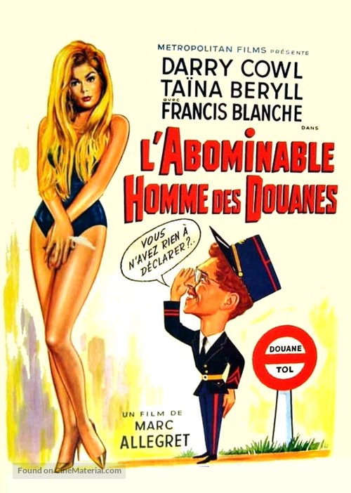 L&#039;abominable homme des douanes - Belgian Movie Poster