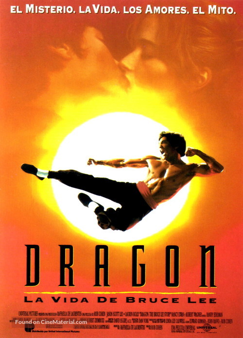 Dragon: The Bruce Lee Story - Spanish Movie Poster