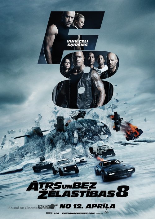 The Fate of the Furious - Latvian Movie Poster