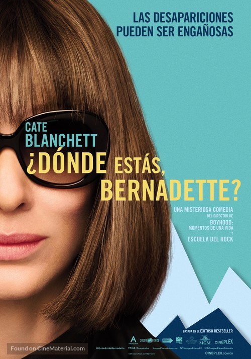 Where&#039;d You Go, Bernadette - Colombian Movie Poster