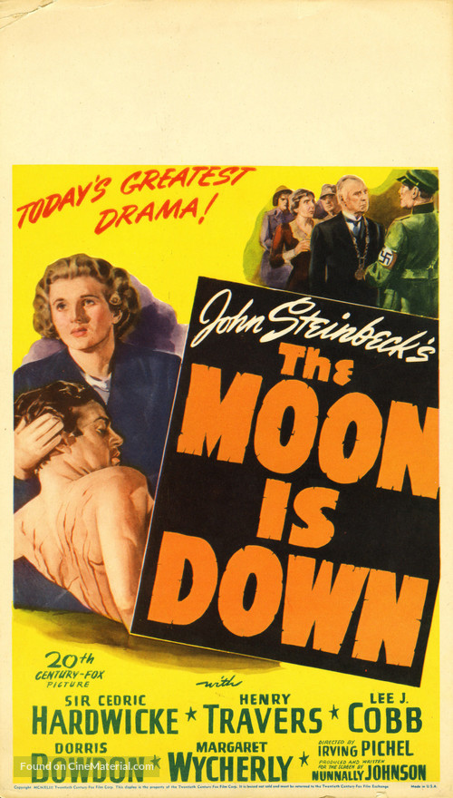 The Moon Is Down - Movie Poster