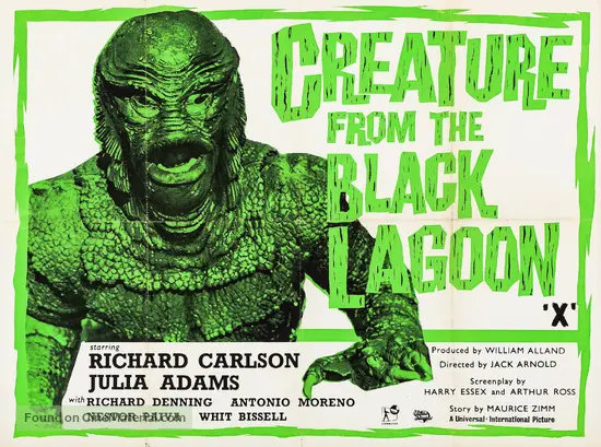 Creature From The Black Lagoon 1954 British Movie Poster Creature From The Black Lagoon 1954 British Movie Poster