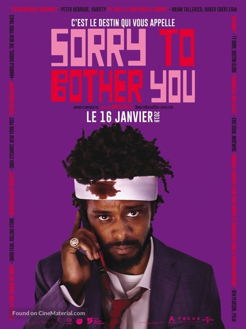 Sorry to Bother You - French Movie Poster