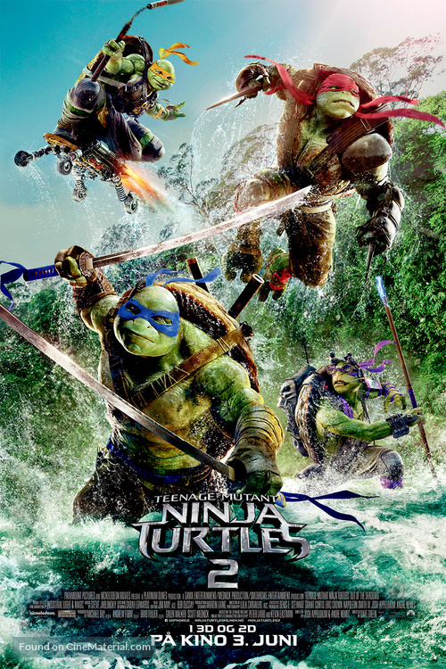 Teenage Mutant Ninja Turtles: Out of the Shadows - Norwegian Movie Poster