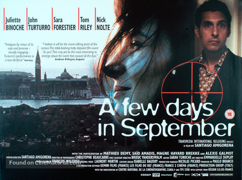 Quelques jours en septembre - British Movie Poster