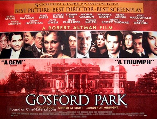 Gosford Park - British Movie Poster