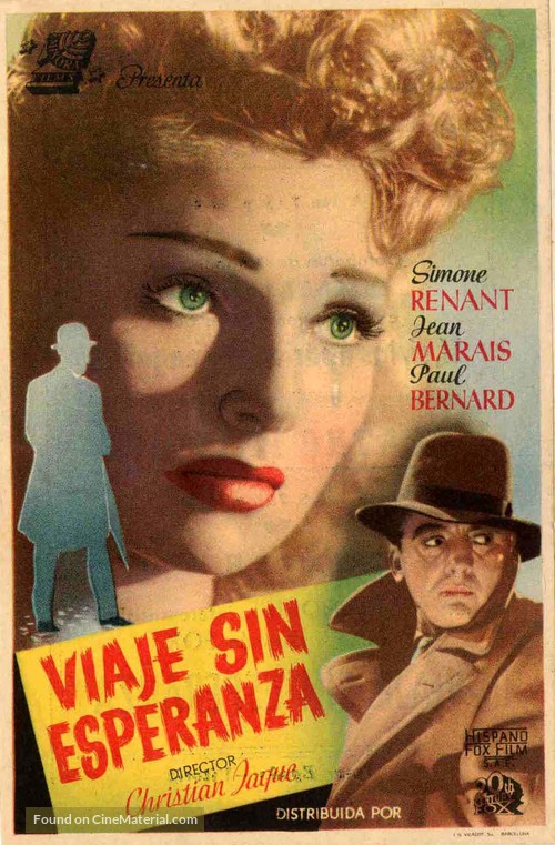 Voyage sans espoir - Spanish Movie Poster