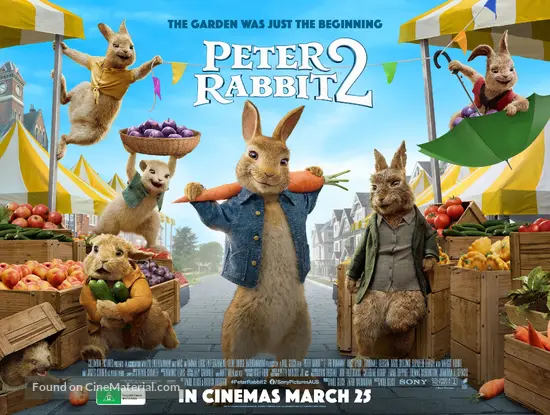 Peter Rabbit 2: The Runaway - Australian Movie Poster