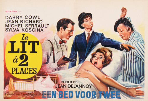 Le lit &agrave; deux places - Belgian Movie Poster