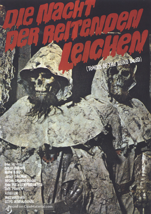 La noche del terror ciego - German Movie Poster