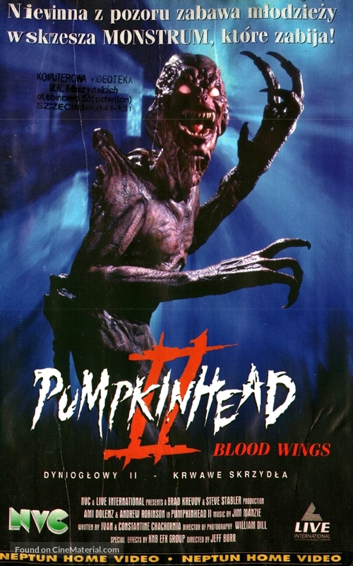 Pumpkinhead II: Blood Wings - Polish Movie Cover