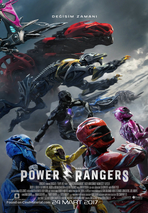 Power Rangers - Turkish Movie Poster
