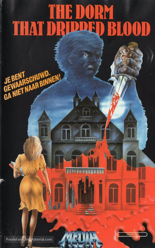 The Dorm That Dripped Blood - Dutch VHS movie cover
