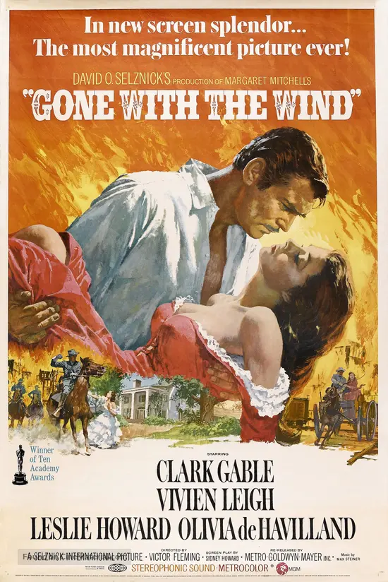 Gone with the Wind (1939) re-release movie poster