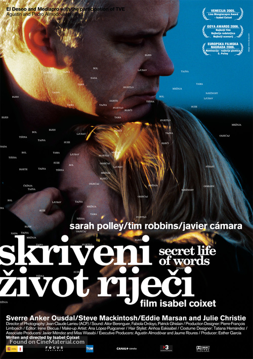 The Secret Life of Words - Croatian Movie Poster