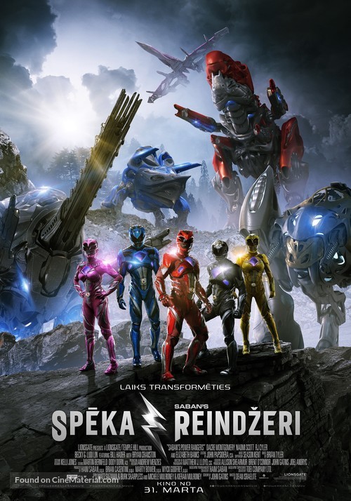 Power Rangers - Latvian Movie Poster