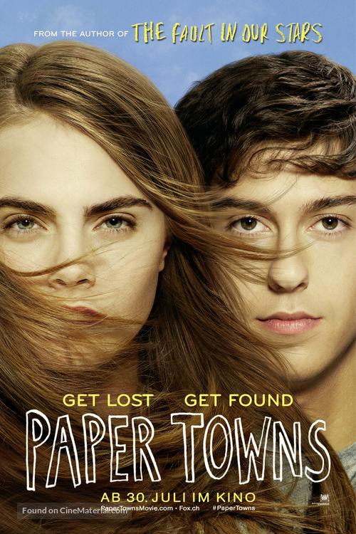 Paper Towns - Swiss Movie Poster