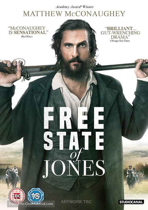 Free State of Jones - British DVD movie cover