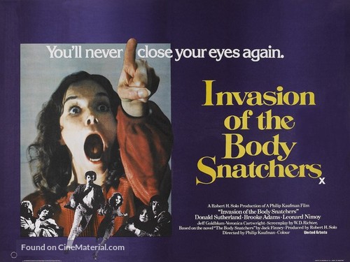 Invasion of the Body Snatchers - British Movie Poster