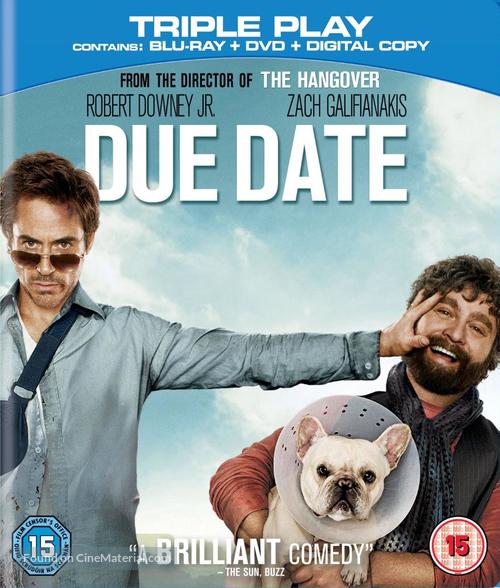 Due Date - British Blu-Ray movie cover