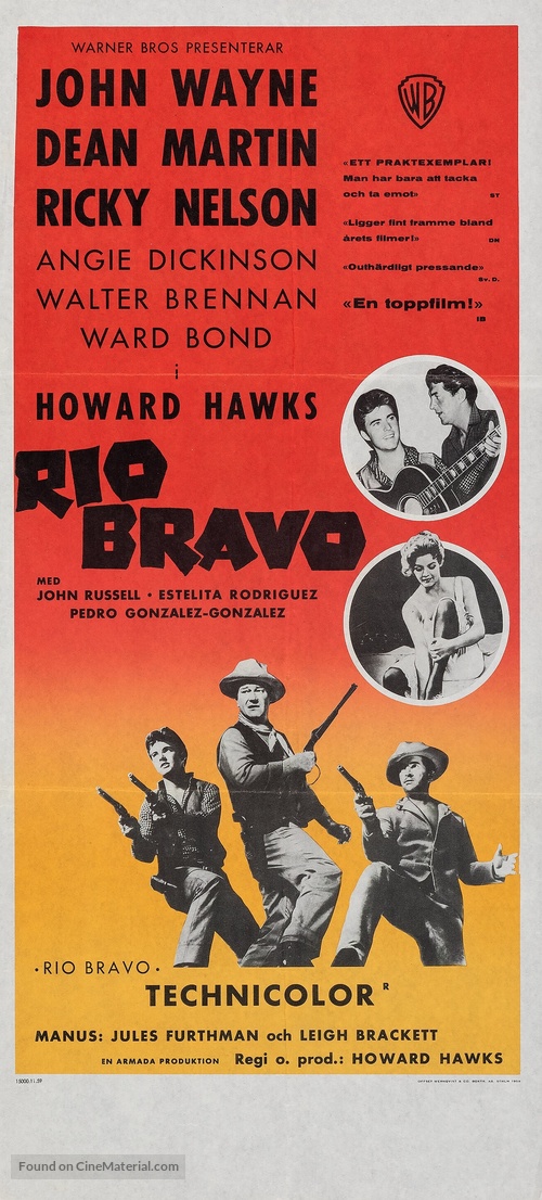 Rio Bravo - Swedish Movie Poster