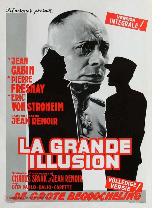 La grande illusion - Belgian Movie Poster