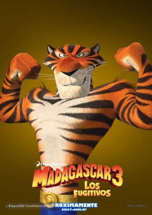 Madagascar 3: Europe&#039;s Most Wanted - Argentinian Movie Poster