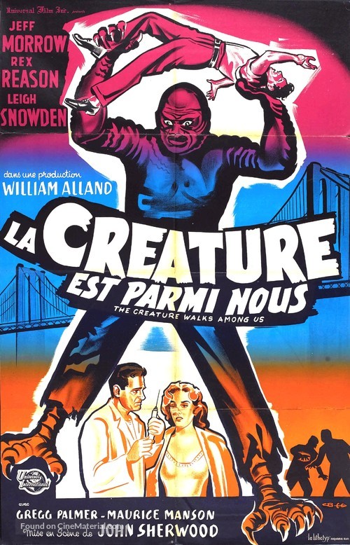 The Creature Walks Among Us - French Movie Poster