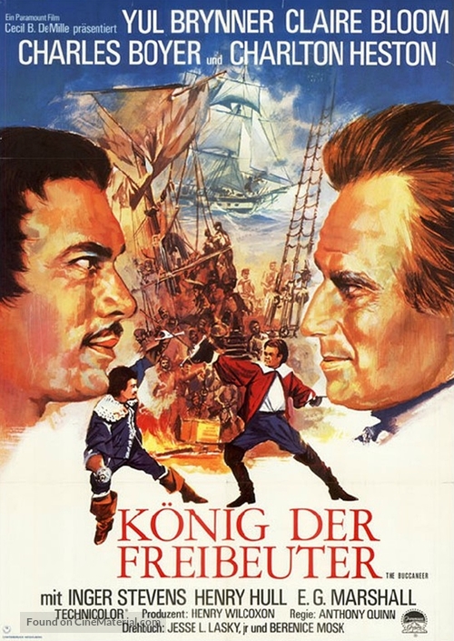 The Buccaneer - German Movie Poster