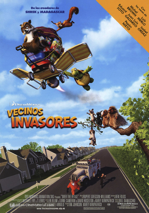 Over the Hedge - Spanish Movie Poster