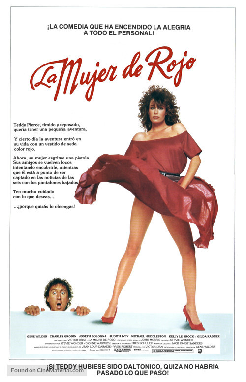 The Woman in Red - Spanish Movie Poster