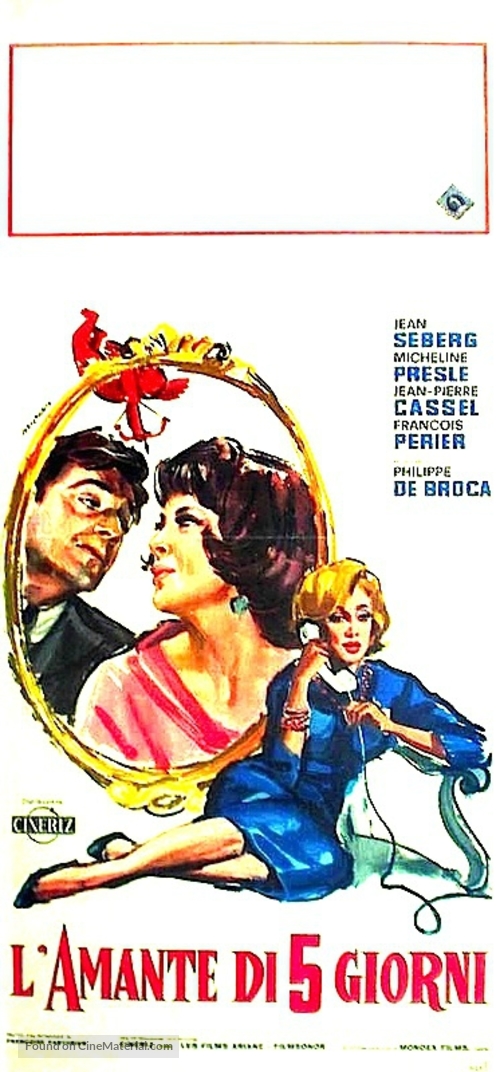 L&#039;amant de cinq jours - Italian Movie Poster