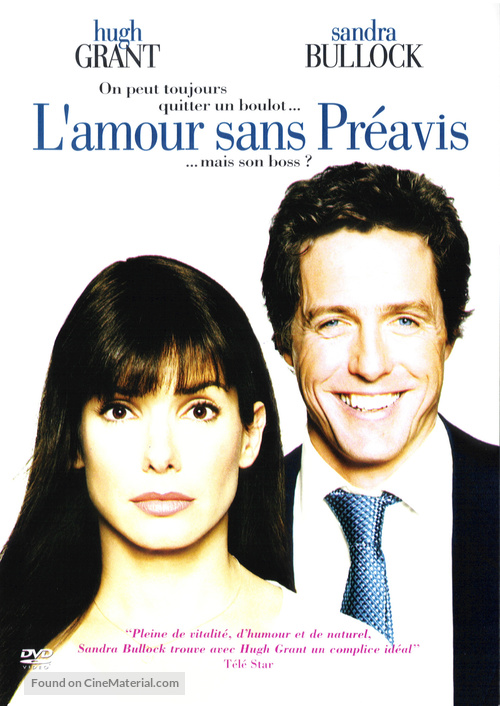 Two Weeks Notice - French DVD movie cover