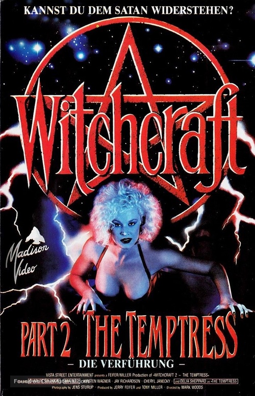 Witchcraft II: The Temptress - German VHS movie cover