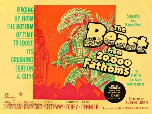 The Beast from 20,000 Fathoms - British Movie Poster