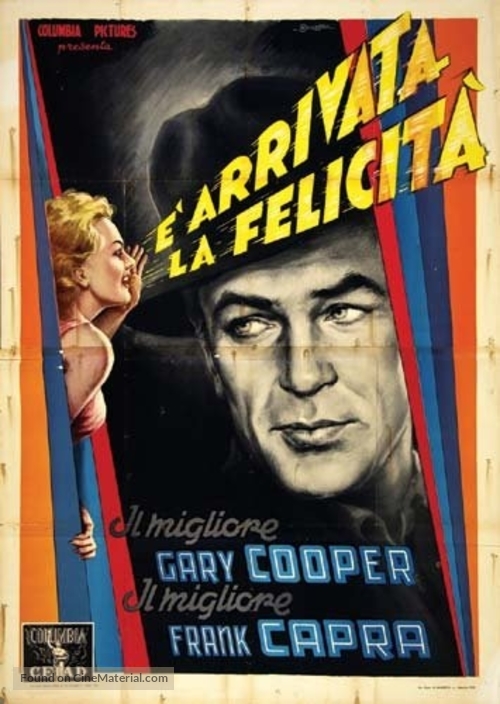 Mr. Deeds Goes to Town - Italian Movie Poster