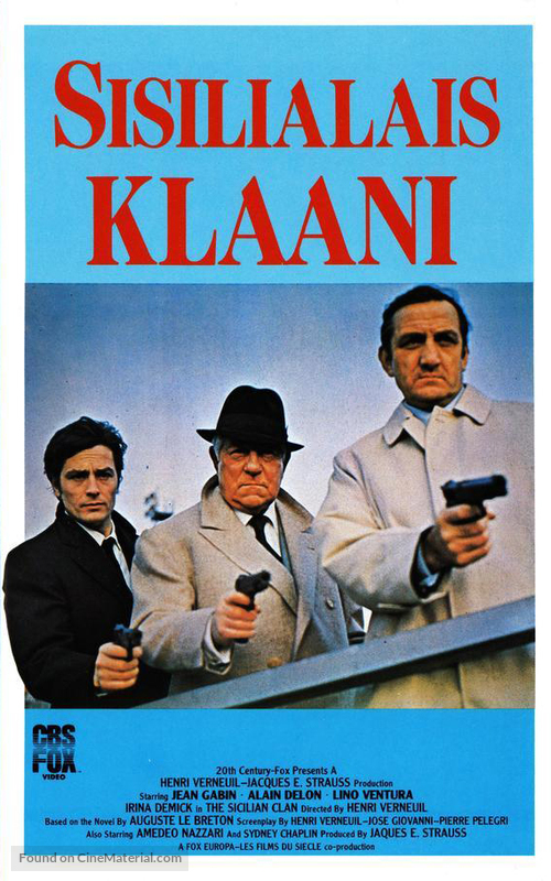 Le clan des Siciliens - Finnish VHS movie cover
