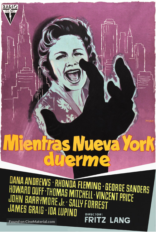 While the City Sleeps - Spanish Movie Poster