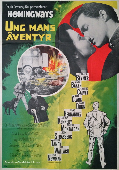 Hemingway&#039;s Adventures of a Young Man - Swedish Movie Poster