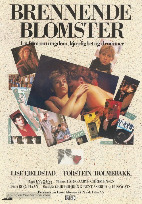 Brennende blomster - Norwegian Movie Poster