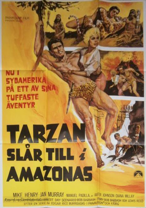 Tarzan and the Great River - Swedish Movie Poster