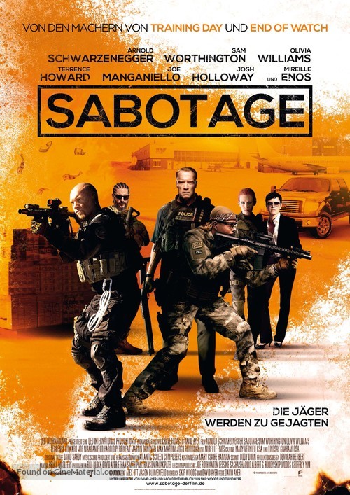 Sabotage - German Movie Poster