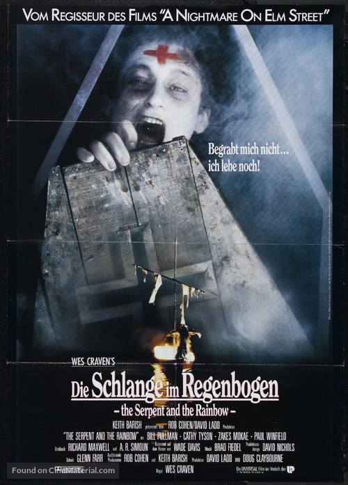 The Serpent and the Rainbow - German Movie Poster