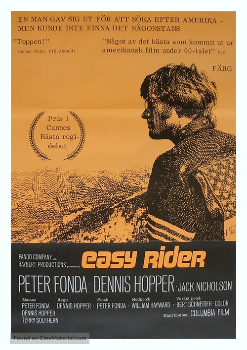 Easy Rider - Swedish Movie Poster