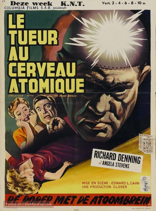 Creature with the Atom Brain - Belgian Movie Poster