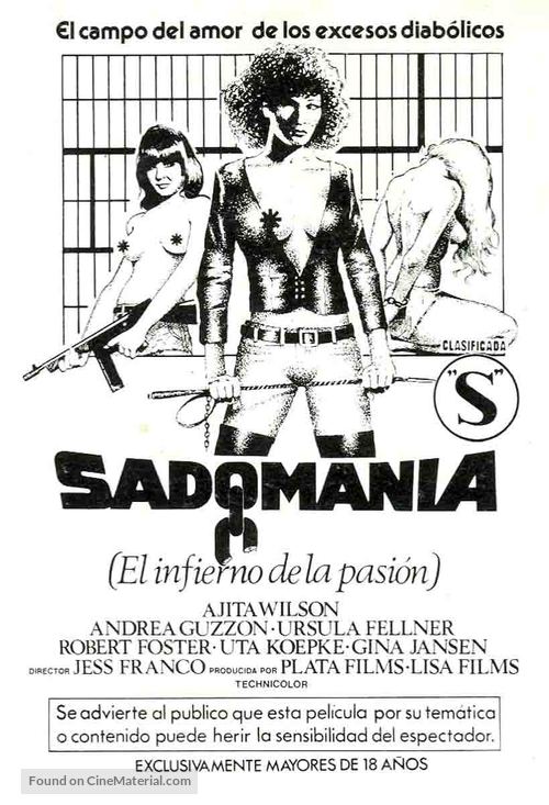 Sadomania - H&ouml;lle der Lust - Spanish Movie Poster