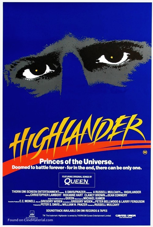 Highlander - Australian Movie Poster