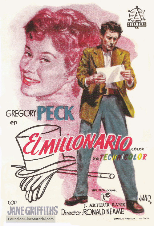 The Million Pound Note - Spanish Movie Poster